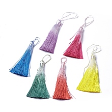 Honeyhandy Polyester Tassel Big Pendant Decorations, Mixed Color, 95~100x25~27mm