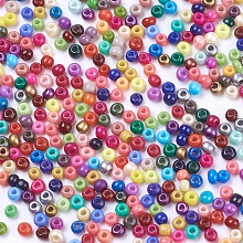 FGB 13/0 Round Glass Seed Beads, Baking Paint, Mixed Color, 2~2.3x1.5mm, Hole: 0.7~1mm, about 48500pcs/pound