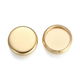 Honeyhandy 304 Stainless Steel Plain Edge Bezel Cups, Cabochon Settings, Flat Round, Golden, Tray: 8mm, 9.5x2mm