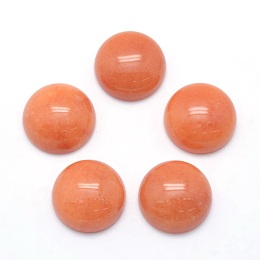 Honeyhandy Natural Red Aventurine Cabochons, Half Round, 4x2~4mm