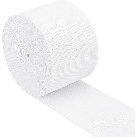 BENECREAT 2.75 Inch x 11 Yard Knit Elastic Band Flat Stretch Elastic Band for DIY Sewing Project Waist Band Making, White