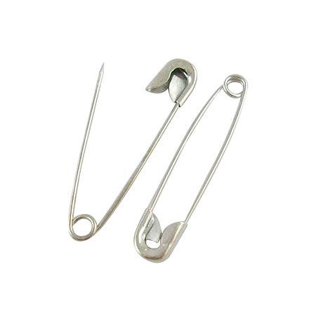 NBEADS 1000pcs Heavy Duty Giant Iron Safety Pins,31x6.5mm, Hole: 4mm
