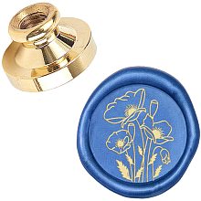 CRASPIRE Flower Wax Seal Stamp Head Poppies Plant Pattern Series Replacement Sealing Brass Stamp Head Olny for Envelope Invitations Wedding Wine Package Scrapbooks Parcels Gift Party Greeting Cards