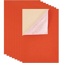 BENECREAT 20PCS 8.3" x 11.8" Velvet Adhesive Back Sheet Jewelry Box Liner Fabric, Durable and Water Resistant for Art and Craft Making, OrangeRed