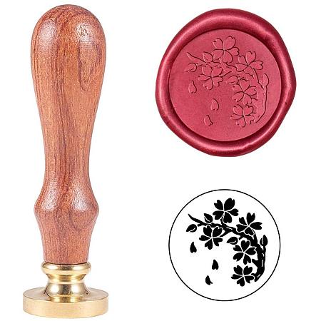 PH PandaHall Flower Wax Seal Stamp Blossom Sealing Stamp for Embellishment of Envelopes, Wine Packages, Gift Packing, Greeting Cards