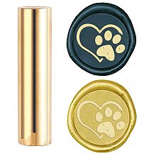 CRASPIRE Wax Seal Stamp Dog Paw, Metal Sealing Wax Stamps Mini Brass Stamp Gun Wax Seal 15mm for Envelope Invitation Wedding Embellishment Bottle Decoration Gift Card