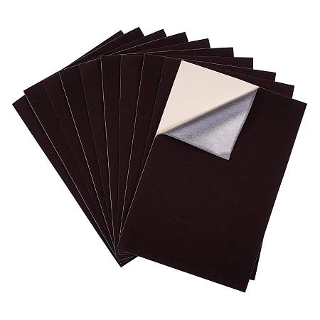 BENECREAT 20PCS Velvet (DeepBrown) Fabric Sticky Back Adhesive Back Sheets, A4 Sheet (8.3