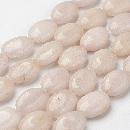 ARRICRAFT Natural Jade Bead Strands, Dyed, Oval, Misty Rose, 18x13x5mm, Hole: 1mm; about 22pcs/strand, 15.35 inches
