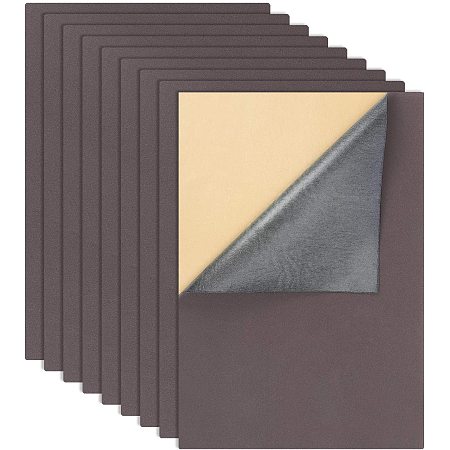 BENECREAT 12PCS Velvet (Dark Gray) Fabric Sticky Back Adhesive Felt Sheet11.5