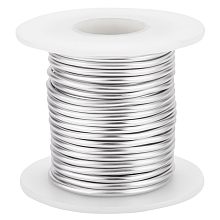 BENECREAT 10 Gauge Platinum Aluminum Wire, Anodized Round Jewelry Craft Wire Bendable Metal Wire for Jewelry Making, Garden, Sculpting Model Making, 32.8 Feet