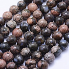 Honeyhandy Natural Gemstone Beads Strands, Round, 8mm, Hole: 1mm, about 47pcs/strand, 14.8 inch(37.6cm)