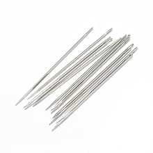 Honeyhandy Iron Canvas Leather Sewing Stitching Needles, Platinum, 44x0.86mm, Hole: 0.5x2mm