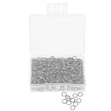 Honeyhandy Iron Jump Rings, Open Jump Rings, Platinum, 8x0.7mm, about 6.6mm inner diameter, about 500pcs/box