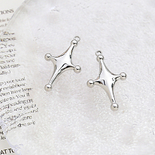 Honeyhandy Alloy Pendants, Platinum, Star, 30x17mm