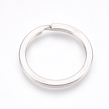 Honeyhandy Alloy Split Key Rings, Keychain Clasp Findings, Platinum, 28x2mm, Inner Diameter: 22mm