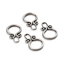 Honeyhandy 304 Stainless Steel Toggle Clasps Parts, Ring, Stainless Steel Color, 22.5x15x2mm, Hole: 6x3.5mm, inner diameter: 11mm