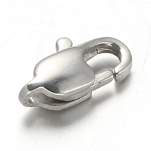 Honeyhandy 304 Stainless Steel Lobster Claw Clasps, Stainless Steel Color, 9x5x3mm, Hole: 1mm