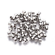 Honeyhandy 304 Stainless Steel Spacer Beads, Hexagon, Stainless Steel Color, 2x2x2mm, Hole: 1.4mm