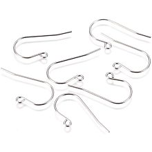 UNICRAFTALE 100pcs 0.7mm Pin Earrings Hooks Stainless Steel Ear Wire Findings with Loop Thin Earrings Hooks for Dangle Earrings Jewelry Making 27.5x13x0.8mm, Hole 1.8mm