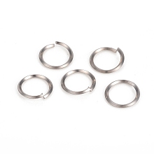 Honeyhandy 304 Stainless Steel Jump Ring, Open Jump Rings, Stainless Steel Color, 15 Gauge, 15.2x1.5mm, Inner Diameter: 11.2mm