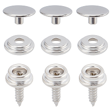 GORGECRAFT 30 Sets 5/8" Stainless Steel Marine Grade Snap Button Canvas Snaps Kit Fastener Screw Mental Snap Screw Stud with 3 pcs in Upholstery Snaps for Boat Canvas Carpet Cover Furniture