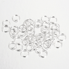 Honeyhandy Iron Jump Rings, Open Jump Rings, Cadmium Free & Lead Free, Platinum, 14x1.2mm, Inner Diameter: 11.6mm, about 270pcs/100g