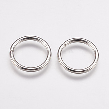 Honeyhandy Iron Open Jump Rings, Open Jump Rings, Platinum, 18x1.5mm, Inner Diameter: 15mm