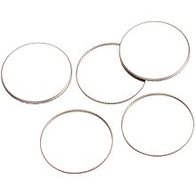 UNICRAFTALE 50Pcs 316 Stainless Steel Flat Round Milled Edge Bezel Cups Cabochon Settings for Jewelry Making Handmaking Crafts DIY,Stainless Steel Color