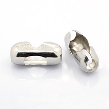 Honeyhandy Stainless Steel Ball Chain Connectors, Stainless Steel Color, 30x11mm, Hole: 6x7mm, Fit for 10mm ball chain