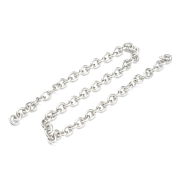 Honeyhandy 304 Stainless Steel Cable Chains, Unwelded, Stainless Steel Color, 5x4x1mm, about 5.46 yards(5m)/strand