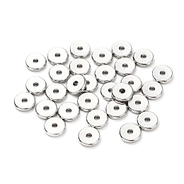 Honeyhandy Brass Spacer Beads, Disc, Platinum, 8x1.5mm, Hole: 2mm, 30pcs/set