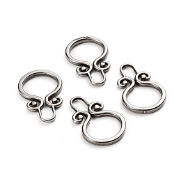 Honeyhandy 304 Stainless Steel Toggle Clasps Parts, Ring, Stainless Steel Color, 22.5x15x2mm, Hole: 6x3.5mm, inner diameter: 11mm