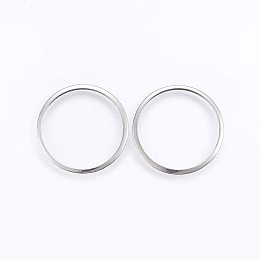 UNICRAFTALE About 200pcs Stainless Steel Links Ring Shape Connector Large Hole Links Metal Material for DIY Jewelry Necklace Bracelet Making 20x0.8mm