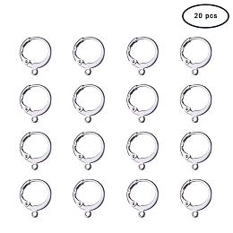 ARRICRAFT 20pcs 304 Stainless Steel Lever Back Hoop Earrings 14.5x12x2mm