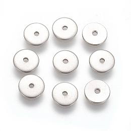 Honeyhandy 304 Stainless Steel Spacer Beads, Disc, Stainless Steel Color, 10x0.7mm, Hole: 1.2mm