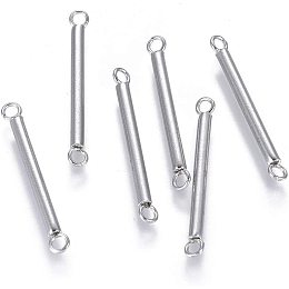 UNICRAFTALE 10pcs Bar Links Column Charm Linking Charms Charms Links Stainless Steel Bar Link for Earring Necklace Jewelry Making 25.5x2mm, Hole 1.6mm