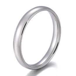 Honeyhandy 304 Stainless Steel Flat Plain Band Rings, Stainless Steel Color, Size 5~12, Inner Diameter: 15~22mm, 3mm