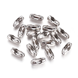 Honeyhandy Stainless Steel Ball Chain Connectors, Stainless Steel Color, 30x11mm, Hole: 6x7mm, Fit for 10mm ball chain