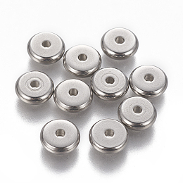 ARRICRAFT 304 Stainless Steel Spacer Beads, Rondelle, Stainless Steel Color, 8x2.5mm, Hole: 1.6mm