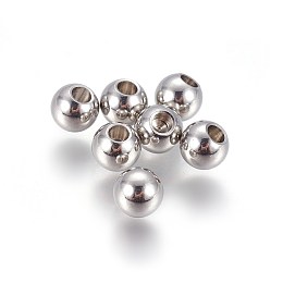 Honeyhandy 202 Stainless Steel Cord End Caps, Memory Wire End Caps, Round, Stainless Steel Color, 5x2mm, Hole: 2mm