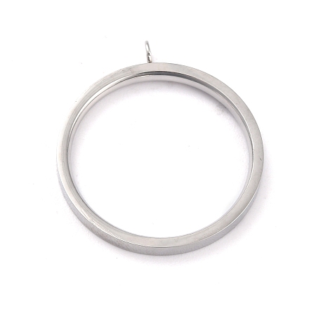 Honeyhandy 304 Stainless Steel Finger Ring Settings, Loop Ring Base, Stainless Steel Color, US Size 5~9(15.7~18.9mm), 2mm, Hole: 2mm, Inner Diameter: 15.8mm