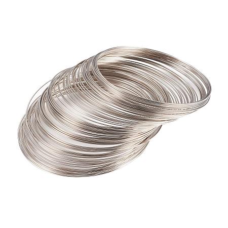 ARRICRAFT 2500 Loops Steel Memory Wire 0.6mm Jewelry Wire Beading Wire for Wire Wrap Bracelet DIY Jewelry Making Supplies, 55mm Inner Diameter, Platinum