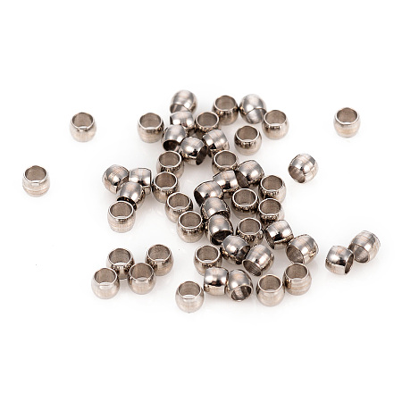 Honeyhandy 201 Stainless Steel Spacer Beads, Rondelle, Stainless Steel Color, 2x1.4mm, Hole: 1.2mm