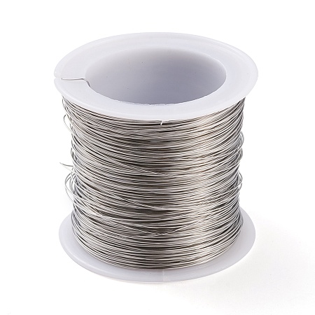 Honeyhandy 316 Surgical Stainless Steel Wire, for Jewelry Making, Stainless Steel Color, 26 Gauge, 0.4mm, about 124.67 Feet(38m)/roll