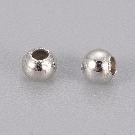 Honeyhandy Iron Spacer Beads, Platinum, 2.5x2mm, Hole: 1.2mm, about 400pcs/50g