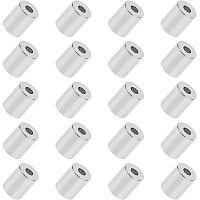 UNICRAFTALE About 60pcs 3mm Column End Caps Stainless Steel Cord Ends Leather Cord End Caps Cord End Caps Terminators Cord Finding for Jewelry Making, Stainless Steel Color