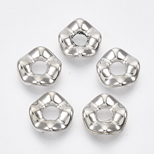 Honeyhandy CCB Plastic Beads, Ring, Platinum, 13x13x3mm, Hole: 4.5mm, about 1740pcs/500g