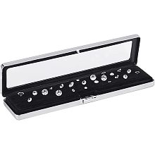 PandaHall Elite Gemstone Display Boxes Diamond Container Holder Jewelry Box Show Case Storage Box Holder with Lids and Velvet for Gems Coins Jewelry Displaying and Gift Packing 7.8x2 inch