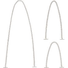 Arricraft 3 Sizes Iron Flat Chain Handbag Purse Chain Strap Shoulder Bag Crossbody Strap Replacement Purse Link Chains with Toggle Clasps for Purse Making(16 inch, 24 inch, 48 inch)