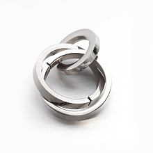 Honeyhandy 304 Stainless Steel Interlocking Ring Pendants, Mixed Color, 37.5~38x21mm ring: 12~21x2~3mm, inner diameter: 8mm and 17.5mm..